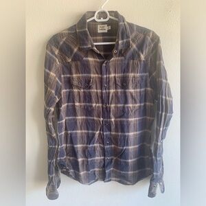 Flint and Tinder Pearl Snap Long Sleeve Shirt  Medium M men’s